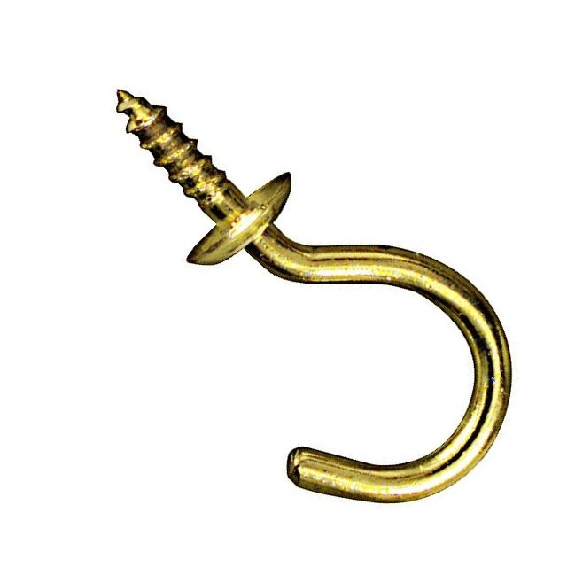 Buy the Hindley 11925 Brass Cup Hooks 1/2" Hardware World