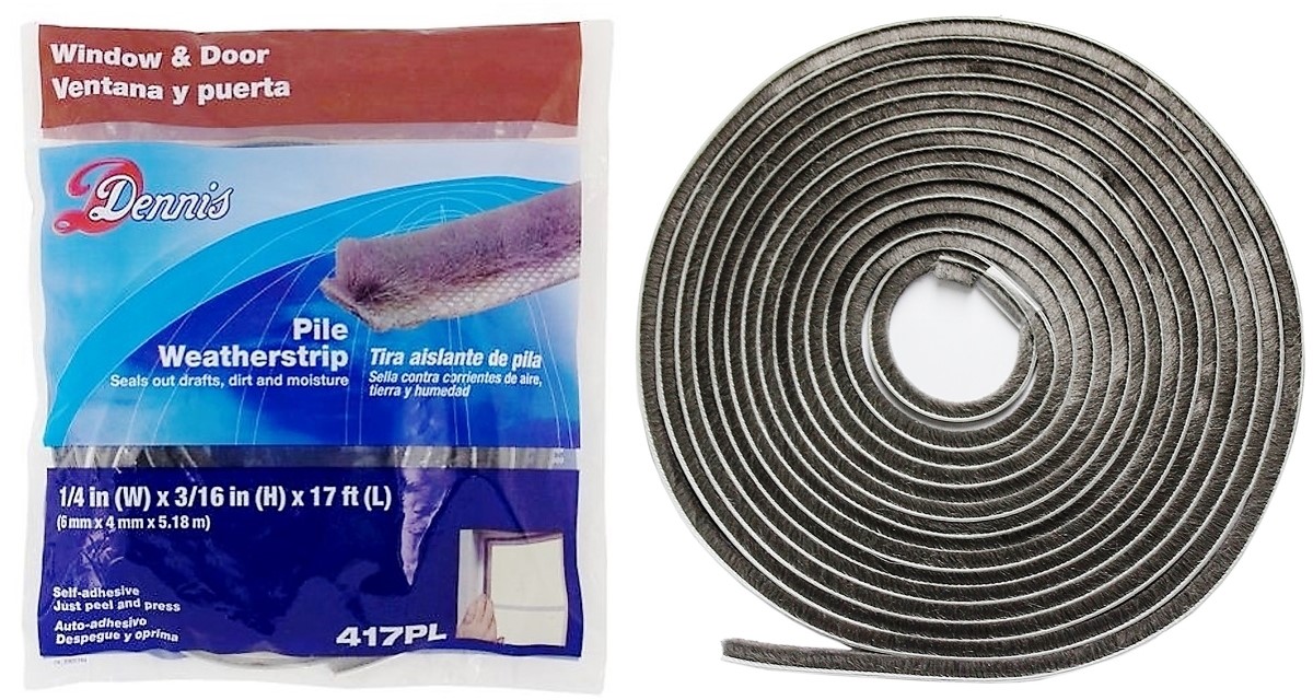 Buy the WJ Dennis/RCR 417PL Door & Window Pile Weatherstrip, Gray 17