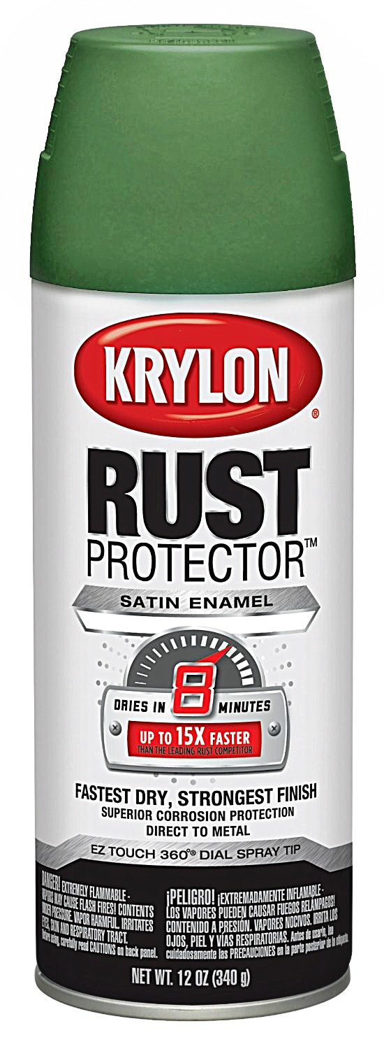 Buy the Krylon K06903000 Rust Protector Enamel, Satin Moss Green 12 oz
