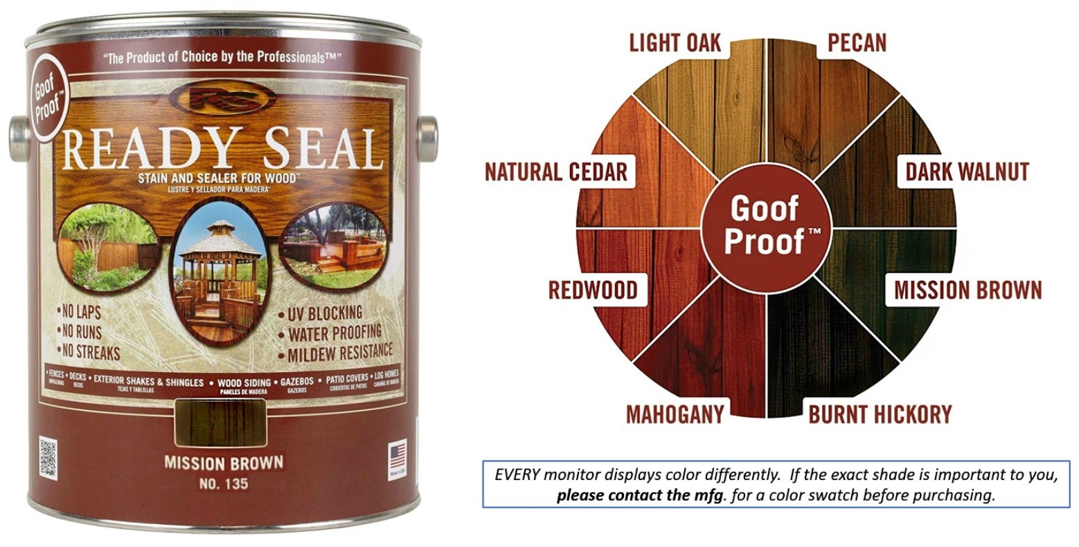 Buy the Ready Seal 135 Ready Seal Wood Stain and Sealant, Mission Brown