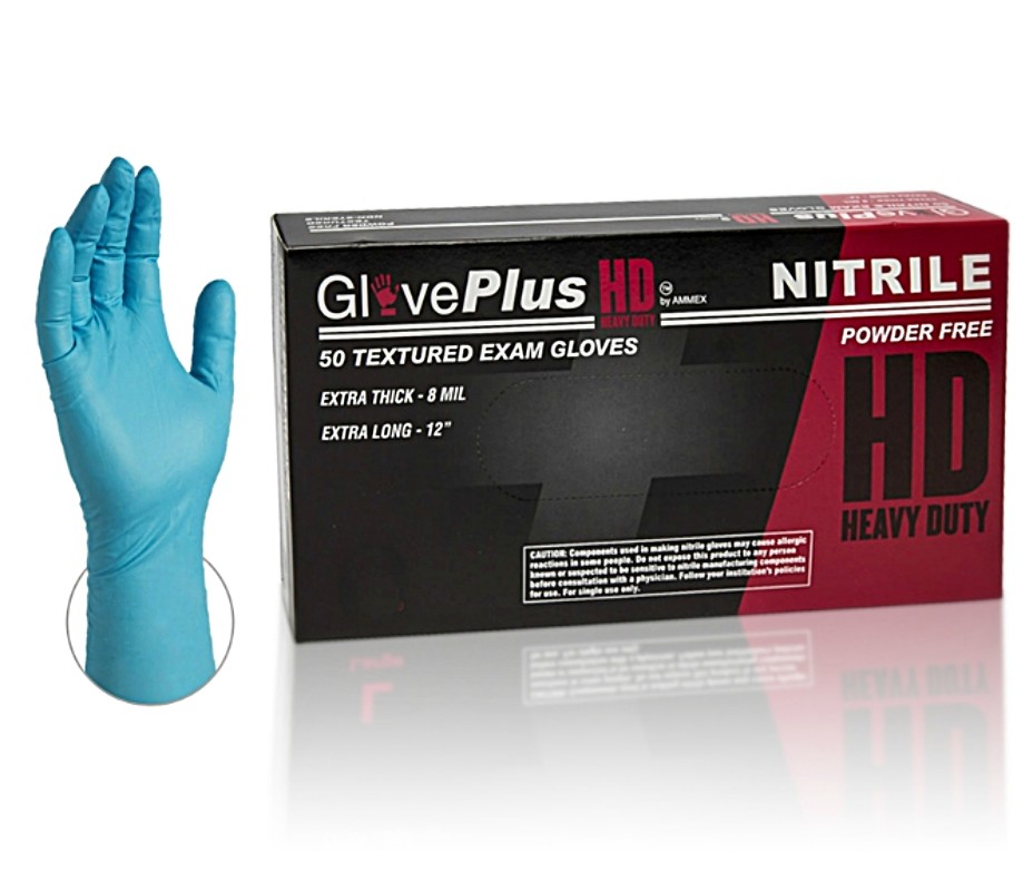 Buy the Ammex GPNHD68100 Nitrile Glove Heavy Duty, XL Hardware World