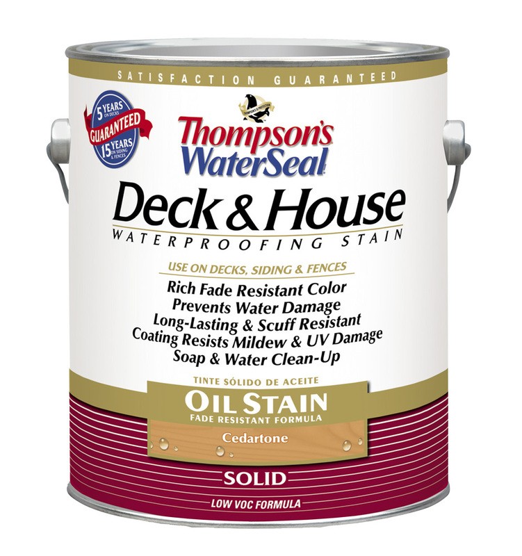 Buy the Thompson's TH.01693116 Deck Stain, Solid Oil Cedar Tone