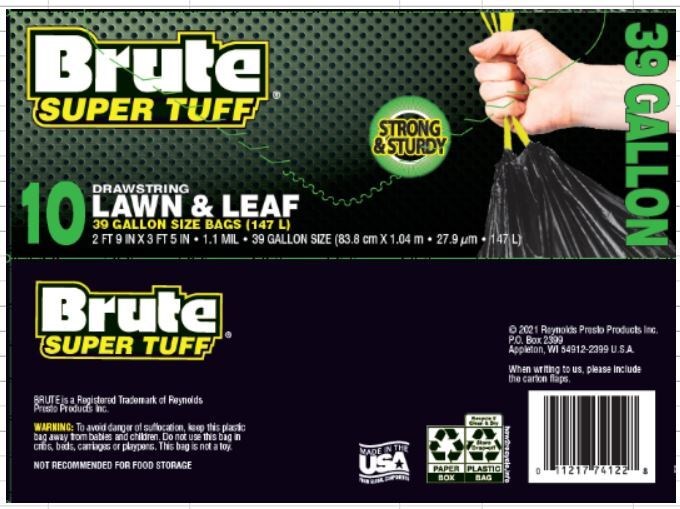 Buy the Presto Prods 41955 Lawn & Leaf Clear Trash Bags, Flap Top 39