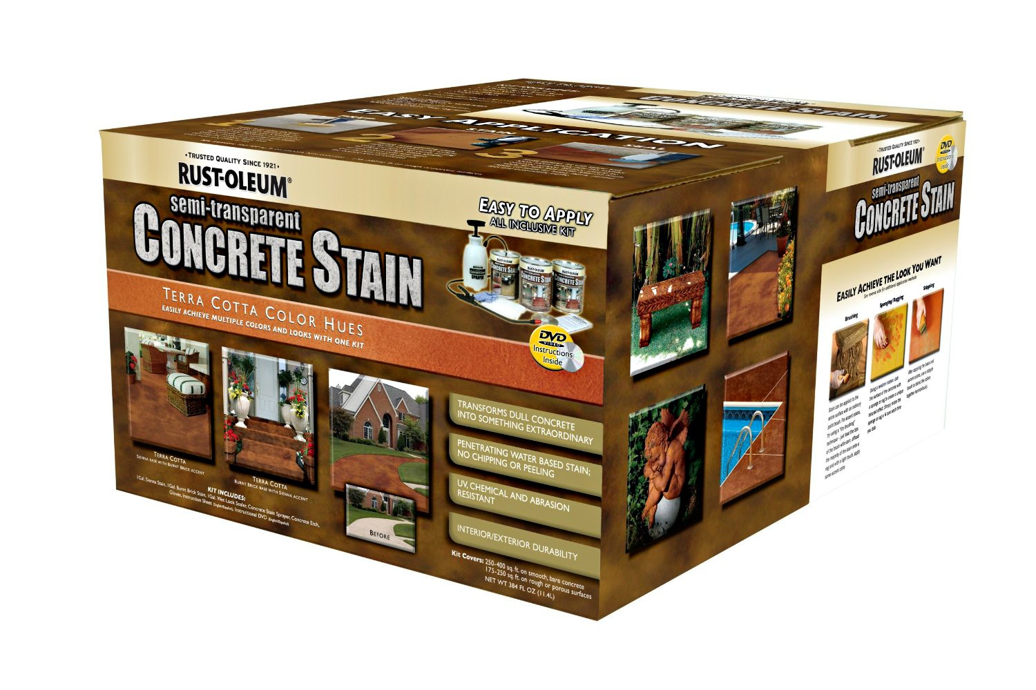 Buy the RustOleum 239408 Concrete Stain Kit Terra Cotta Hues at