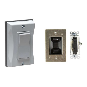 Weatherproof Decorative Cover & Switch, Gray ~ One  Gang