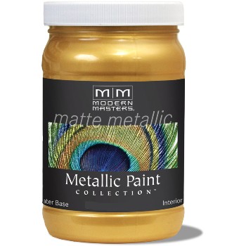 Matte Metallic Paint ~ Pale Gold, 6 oz