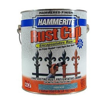 Hammerite Rust Cap Hammered Metal Finish, Light Blue ~ Gallon