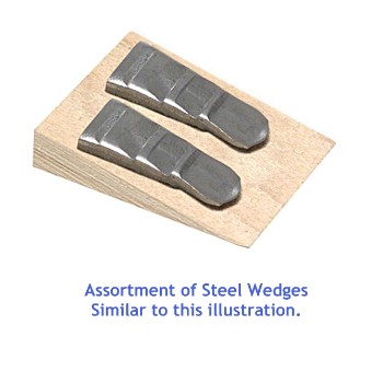Steel Wedge Assortment ~ 210 Pieces