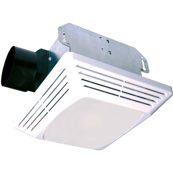 Exhaust Fan w/ Light, White ~ 70 CFM