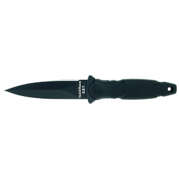 H.R.T. Military Boot Knife, Black Blade, Boot Sheath