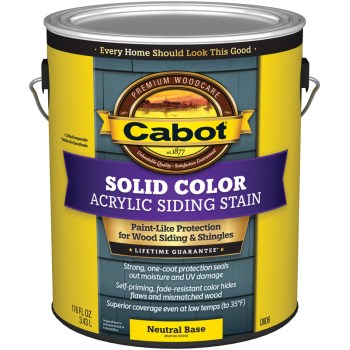 Solid Color Acrylic Siding Stain,  Neutral Base ~ Gallon