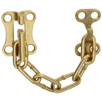 Select-A-Chain Door Fastener,  Brass Finish