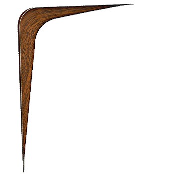 Shelf Bracket, Strong Arm - 10 x 12" - Fruitwood