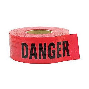 Danger Barrier Tape, 5 mil ~ 3" x 500 ft