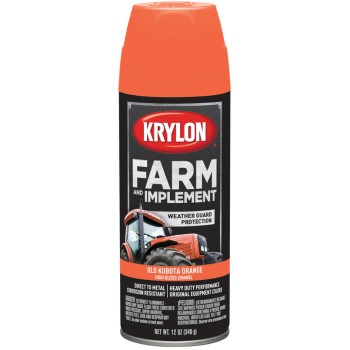 Farm & Implement Spray Paint,  Old Kubota Orange  ~ 12 oz Aerosol