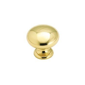 Knob - Polished Brass Finish - 1.25 inch