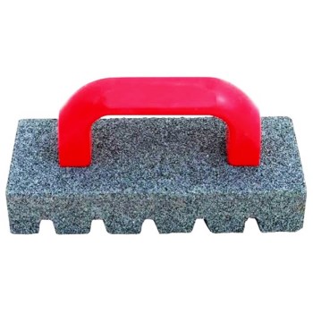 Concrete Crystolon Fluted Rubbing Brick, 8" x 3.5" x 1.5" ~ 20 Grit