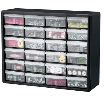 Hardware Storage Cabinet, Black ~ 24 drawers