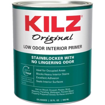 Low Odor Oil-Base Stain Blocker Primer, Kilz ~ Quart