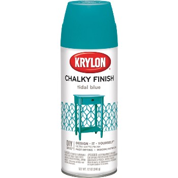 Chalky Finish Spray Paint, Tidal Blue ~ 12 oz Cans