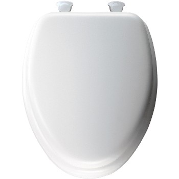 Toilet Seat, Soft and Elongated ~ White