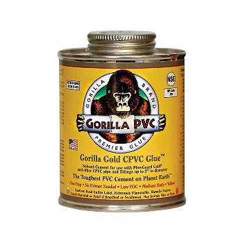 Gorilla Gold CPVC Glue ~ 4oz Can 