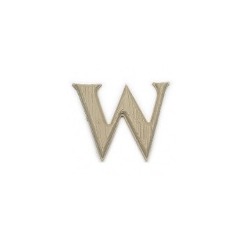 House Letter W,  Simulated Wood-Grain Letter ~ 7"