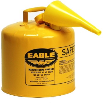 Yellow Safety Fuel Can, Type 1 ~ Five Gallon