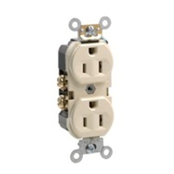 Commercial Grade Duplex Receptacle - 15 Amp ~ Ivory