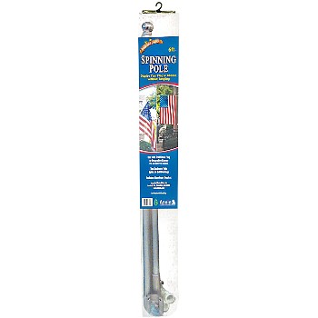 Flag Pole, Spinning w/6 Ft Aluminum Pole