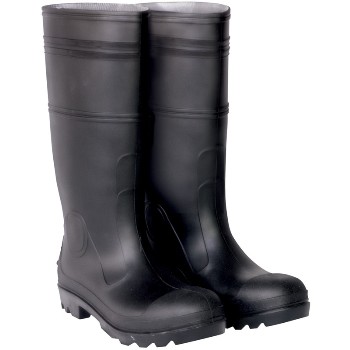 PVC Rainboots,  Black ~ Size 10 Mens 