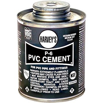 PVC Cement, P-6 Medium Body ~ 32 oz
