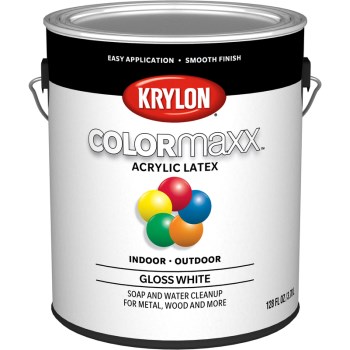 Colormaxx Paint, White Gloss~ Gallon