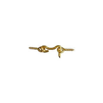Solid Brass Hook & Eye, Visual Pack 2001 1 inches