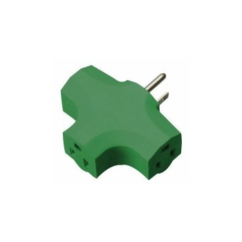 09905 Green 3-Outlet Adapter