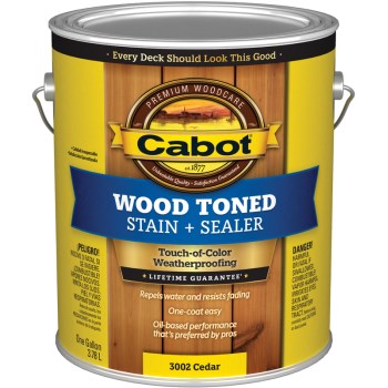 Wood Toned Deck & Siding Stain, Cedar ~ Gallon