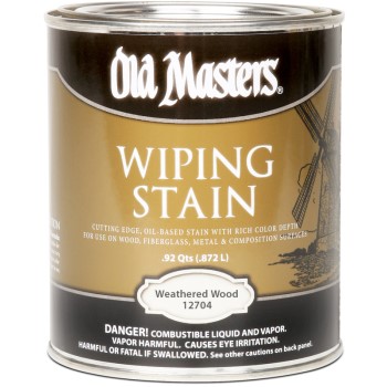 Wiping Stain,  Weathered Wood ~ Quart