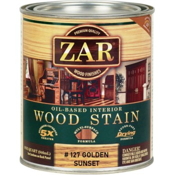ZAR Oil-Based Interior Wood Stain,  #127 Golden Sunset ~ Quart