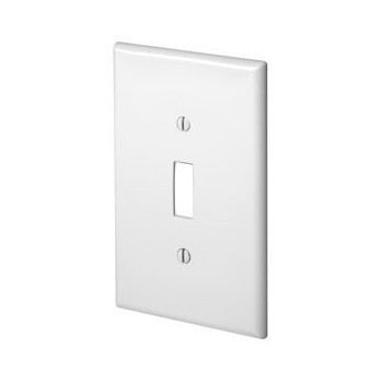 Wall Plate, Thermoplastic w/One Toggle ~ White 