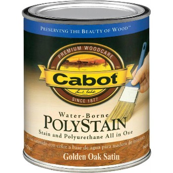 PolyStain, Water Borne - Golden Oak/Satin ~ Quart 