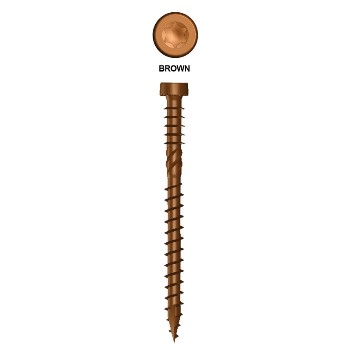 Composite Deck Screw, Brown-#9/2.5"/Pack of 510
