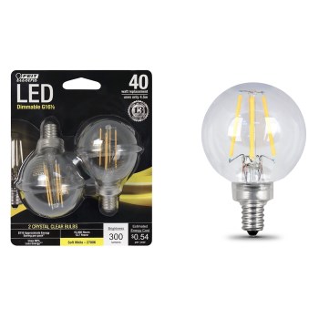 Candelabra Base LED Globe Bulbs ~ Dimmable