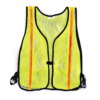 Safety Vest, Fluorescent Lime Green