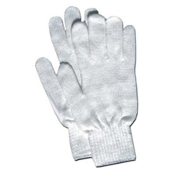 Glove Liners - Ladies White Knit 