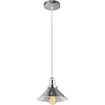 Pendant Fixture, Saucer Style ~ Polished Nickel