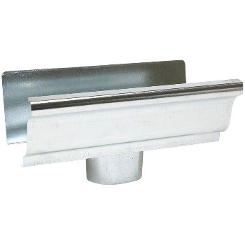 Style K Galvanized Steel Gutter End with Drop ~ 5 inch