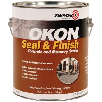 Zinsser Okon Seal & Finish Concrete and Masonry Sealer, Low Gloss Clear ~ Gallon