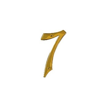 Solid Brass/Pb #7 House Number, Visual Pack 1901 4 inches