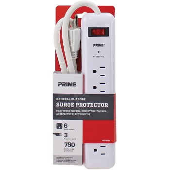 USB & Surge Protector ~ 6 Outlet