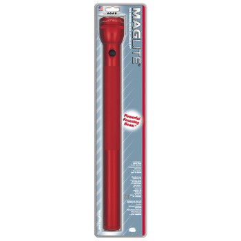 6 D Cell Flashlight, Red